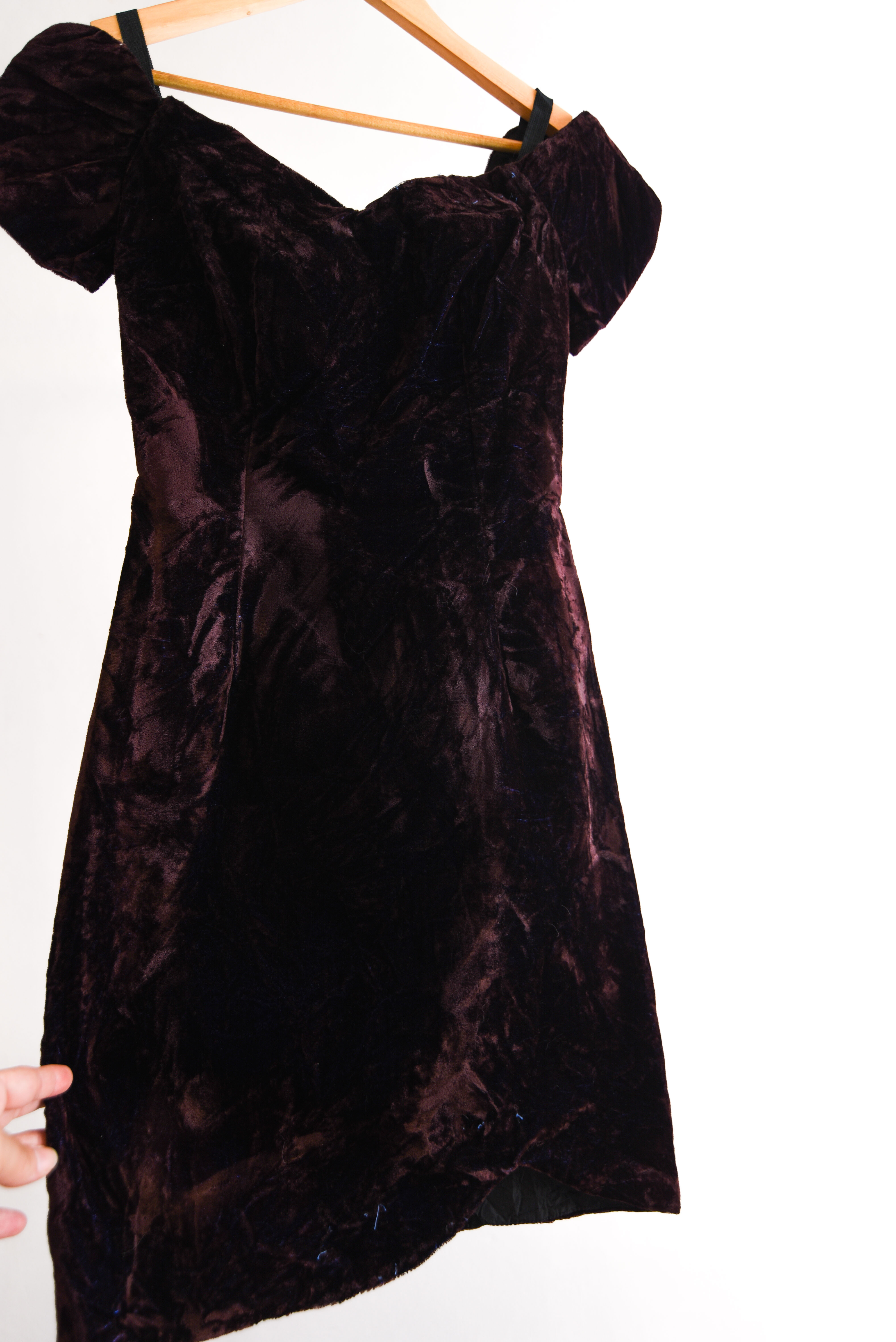 Vestido terciopelo vintage 80s