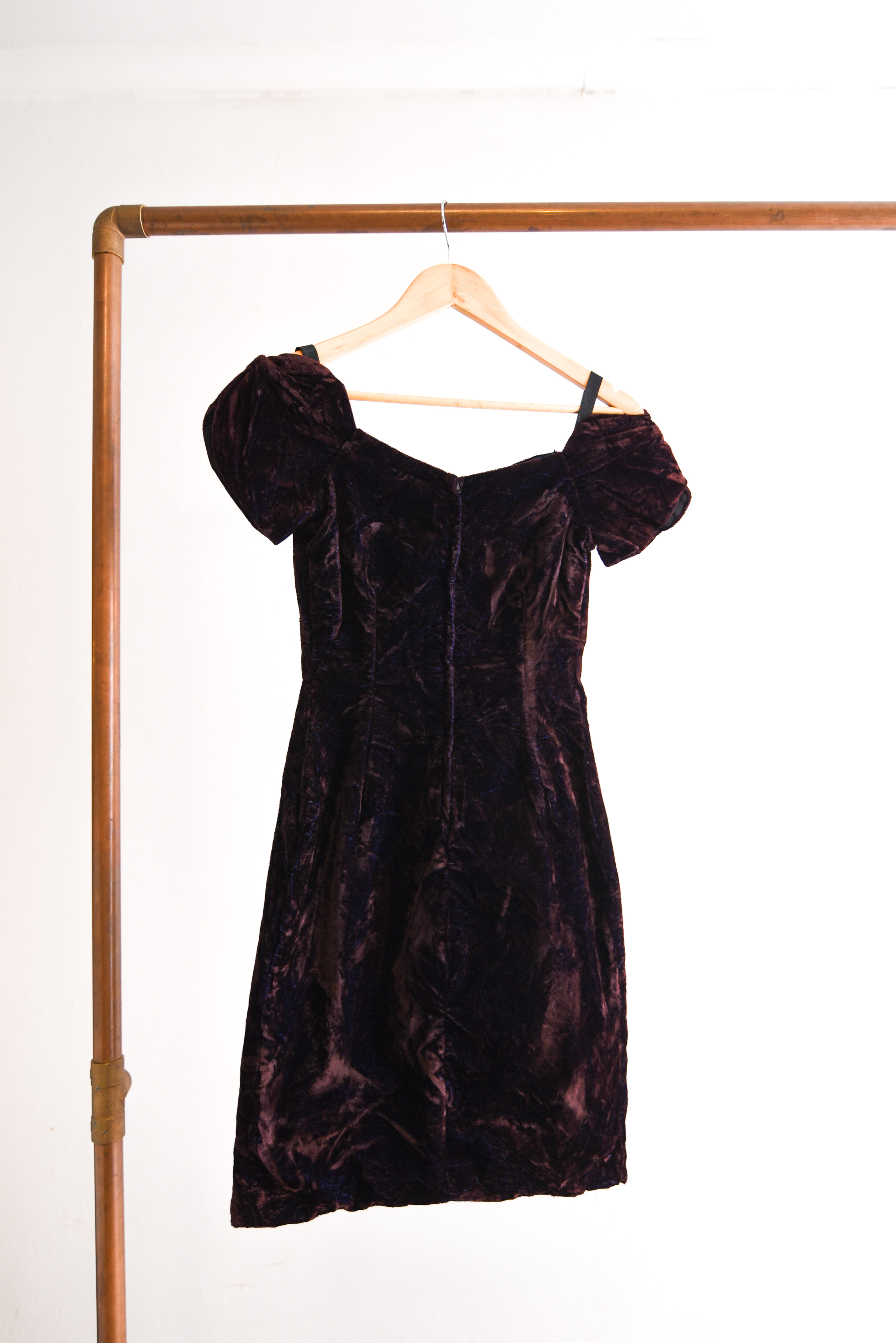 Vestido terciopelo vintage 80s