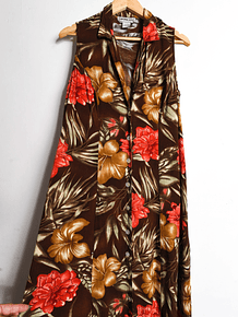 Maxi vestido café tropical