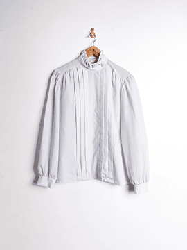 Blusa gris perla 80s