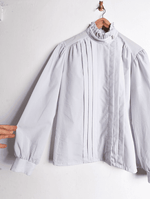 Blusa gris perla 80s