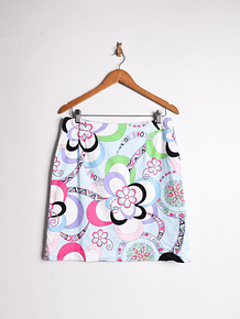 Falda retro print floral