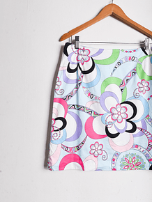 Falda retro print floral