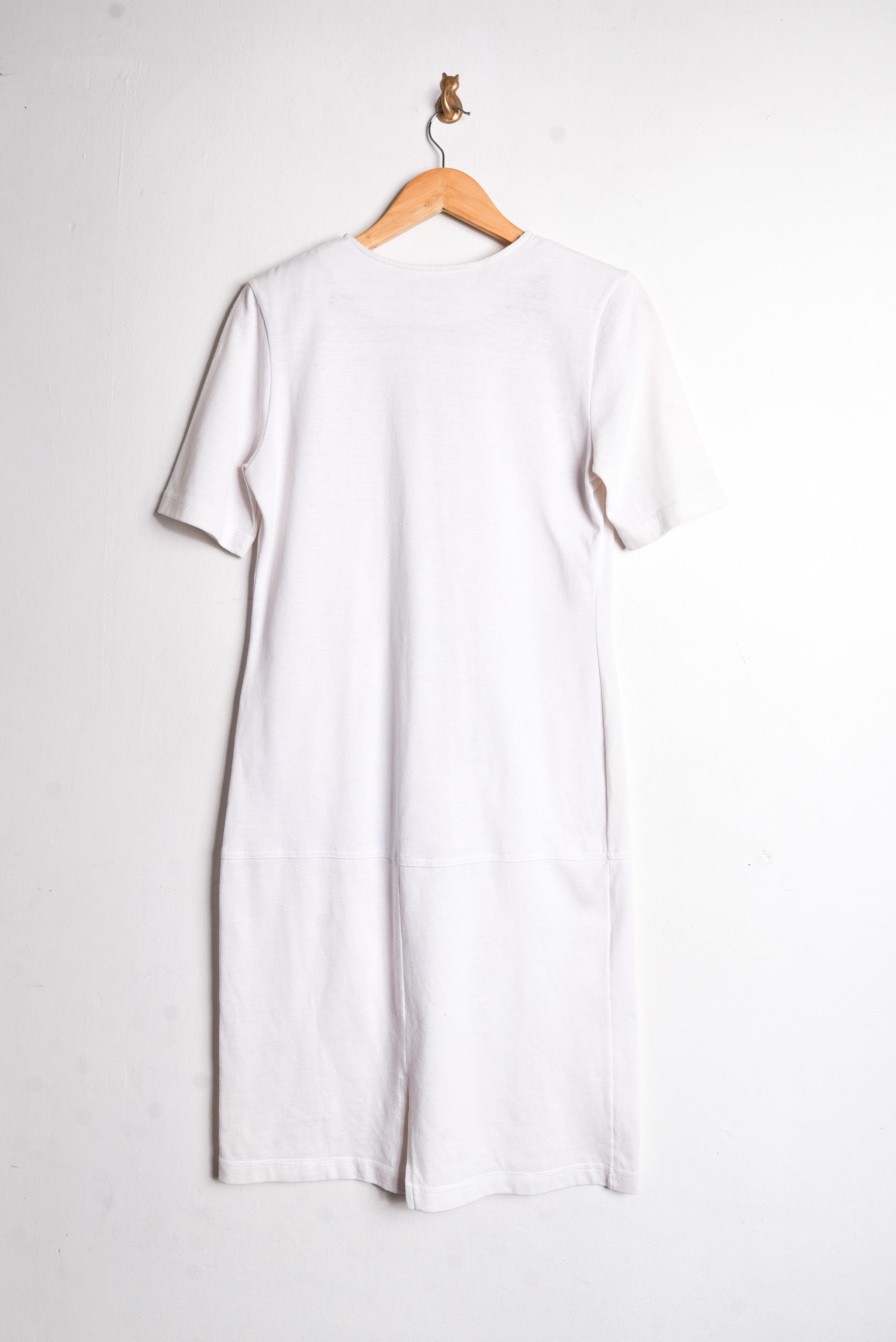 Vestido blanco 90s botones dorados