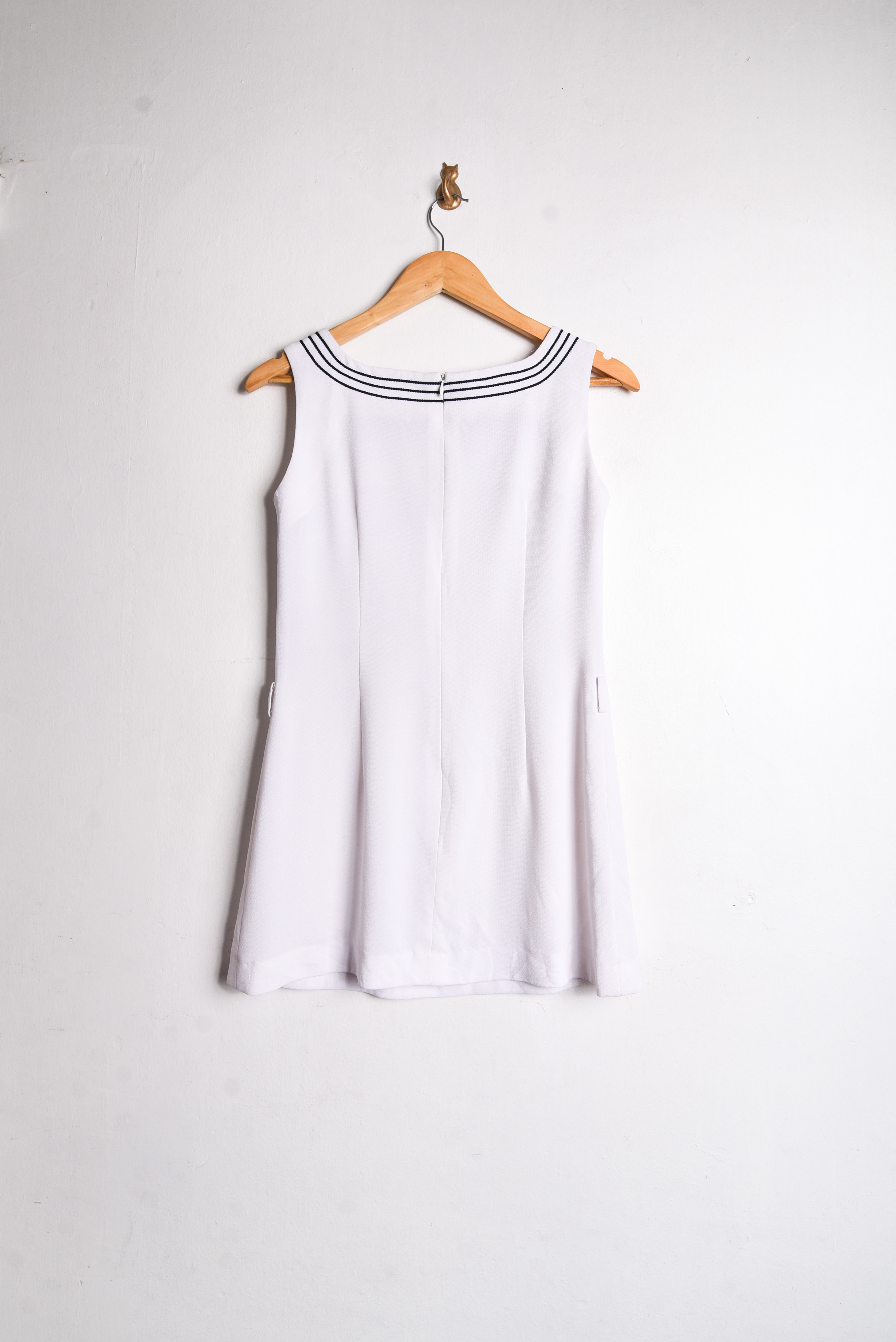 Mini vestido blanco marinero