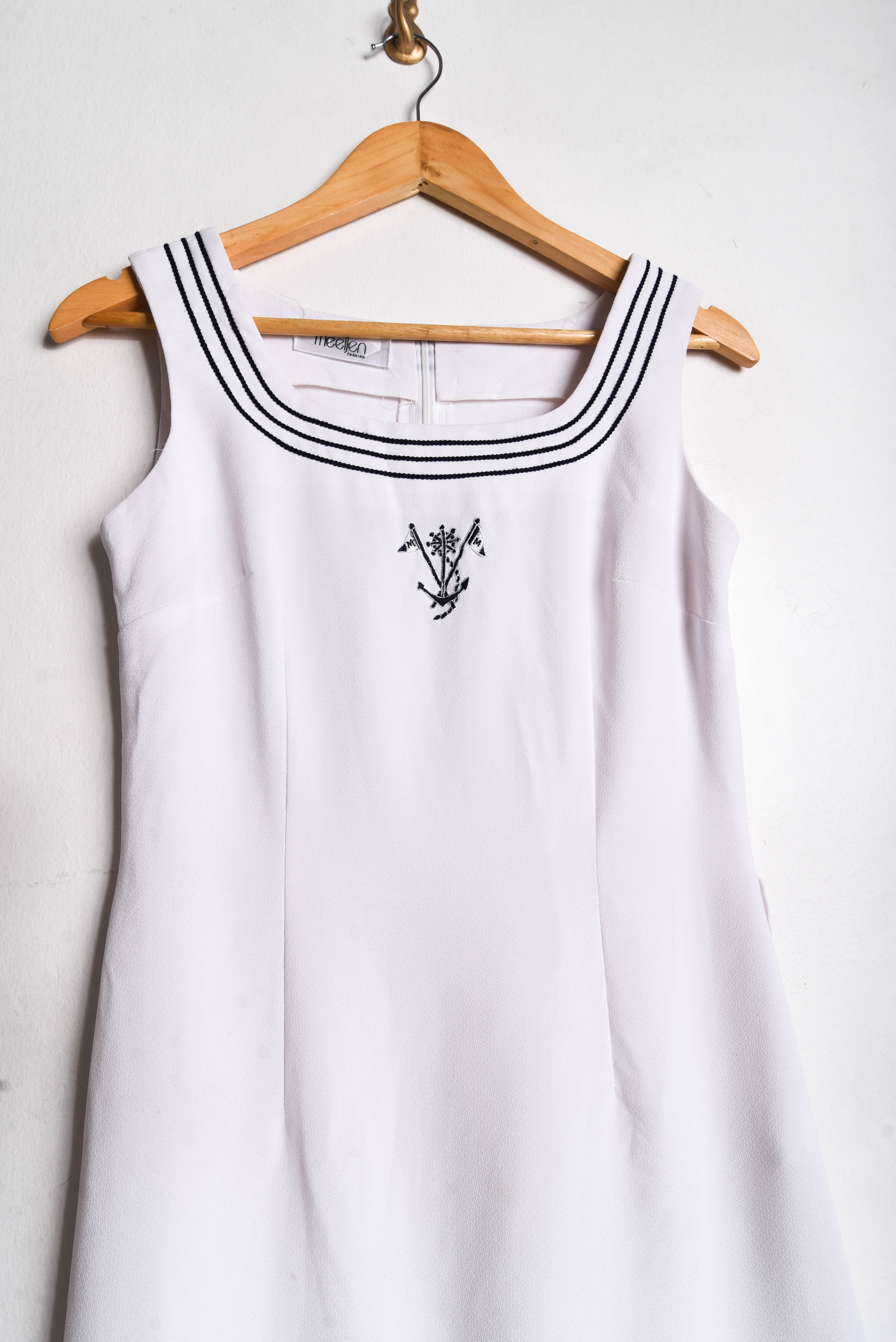 Mini vestido blanco marinero