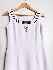 Mini vestido blanco marinero
