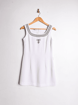 Mini vestido blanco marinero