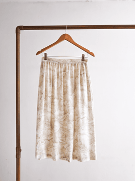 Falda vintage floral crema