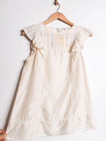 Blusa marfil seda vuelos