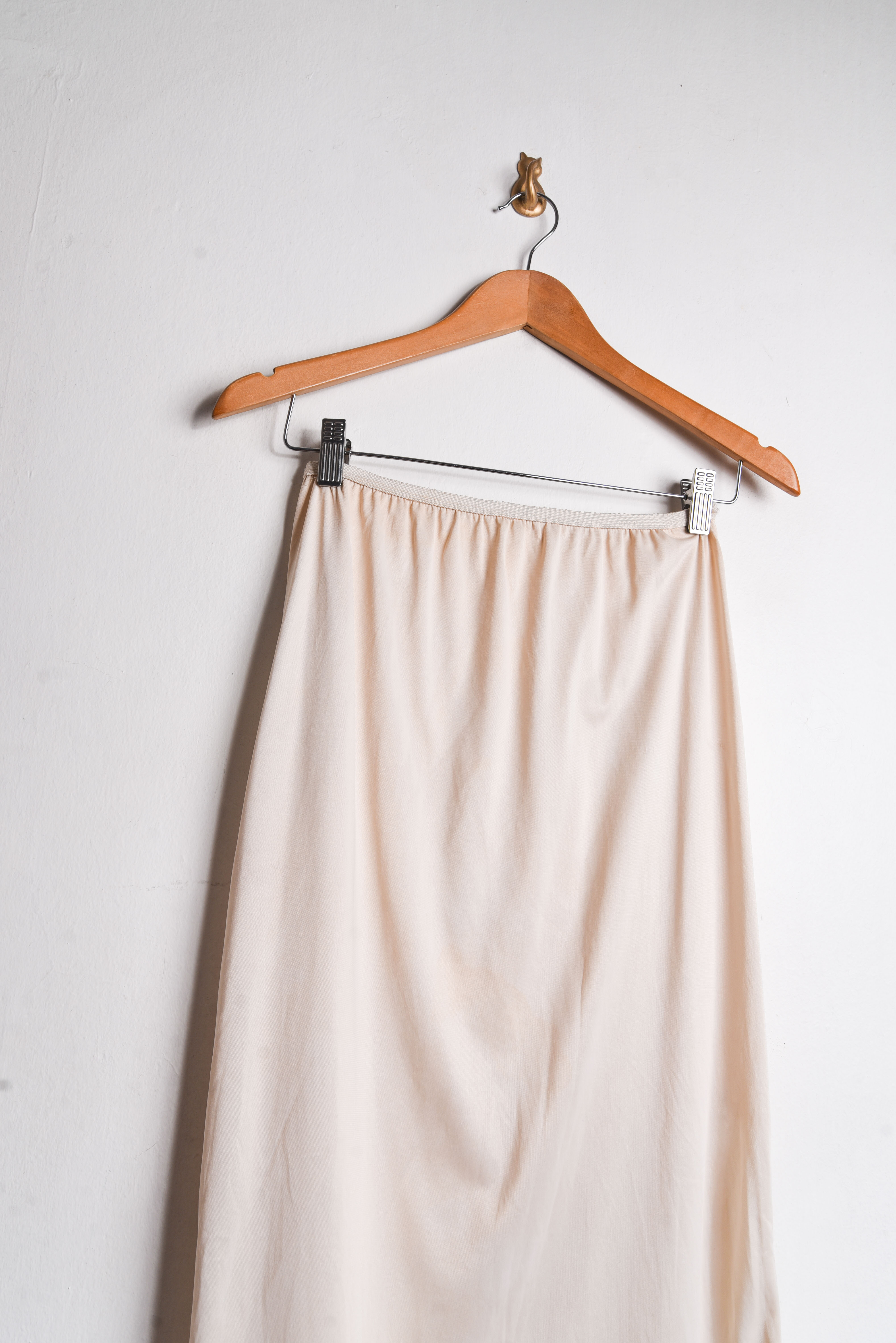 Maxi falda lencera marfil vintage