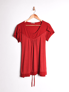 Polera roja dots