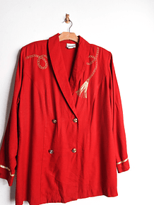 Blazer vintage red & gold