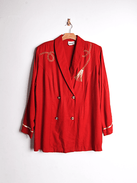 Blazer vintage red & gold
