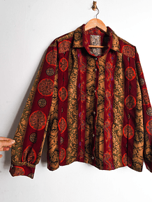 Blusa rojo ladrillo dragones