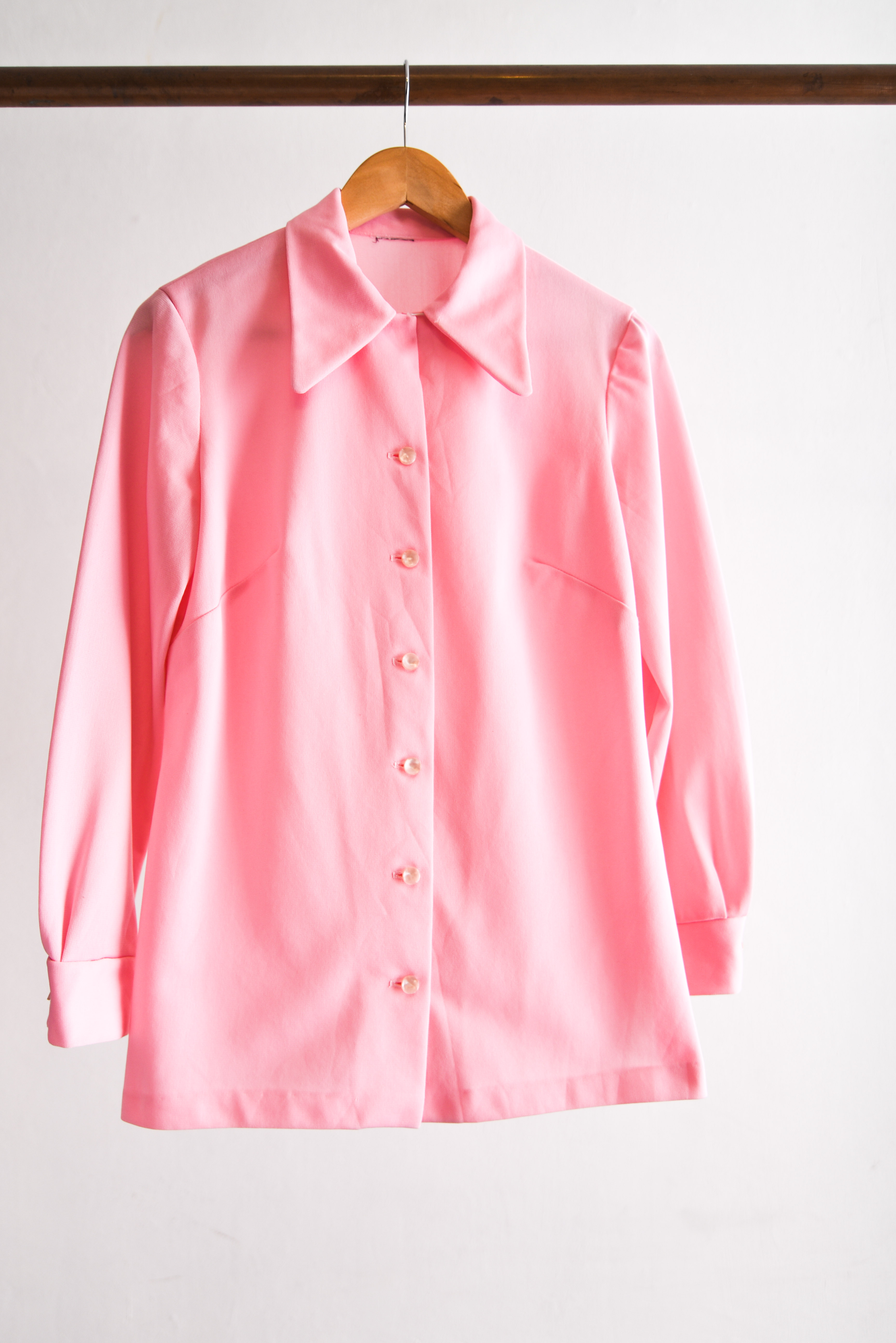 Blusa rosa pastel 1970s