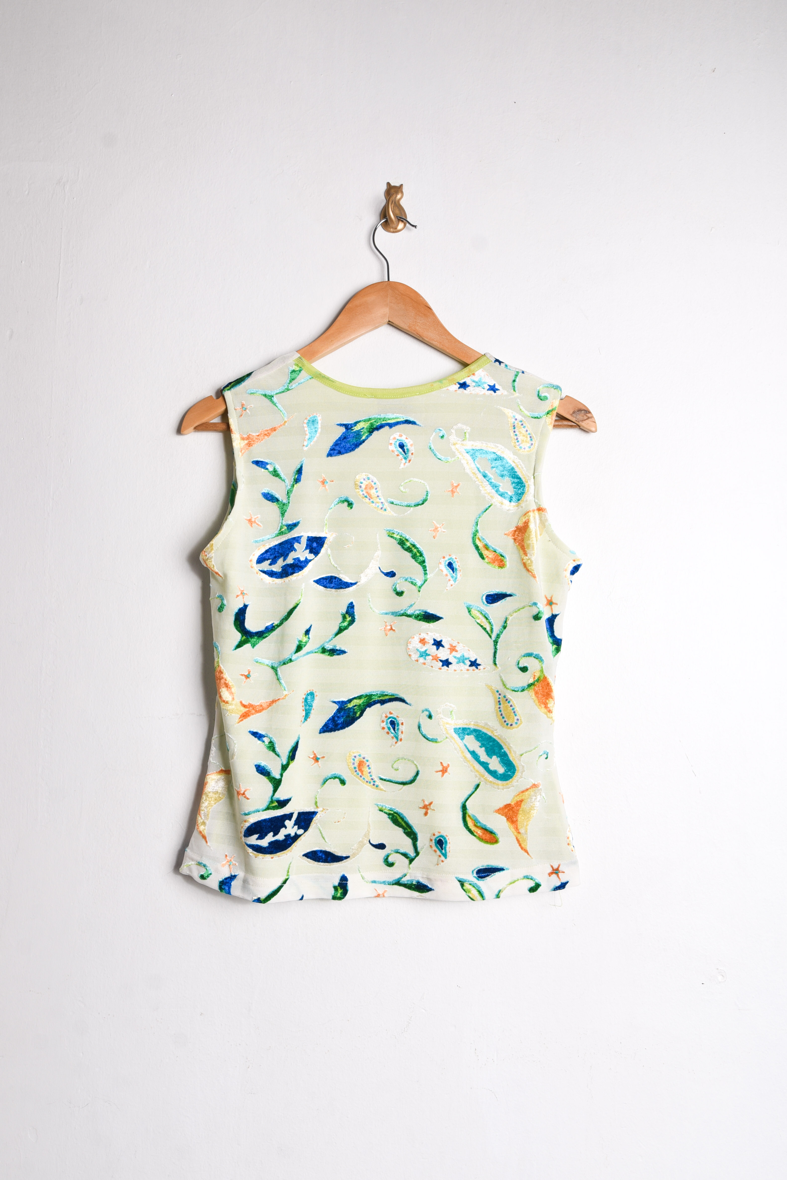 Top marfil paisley velvet