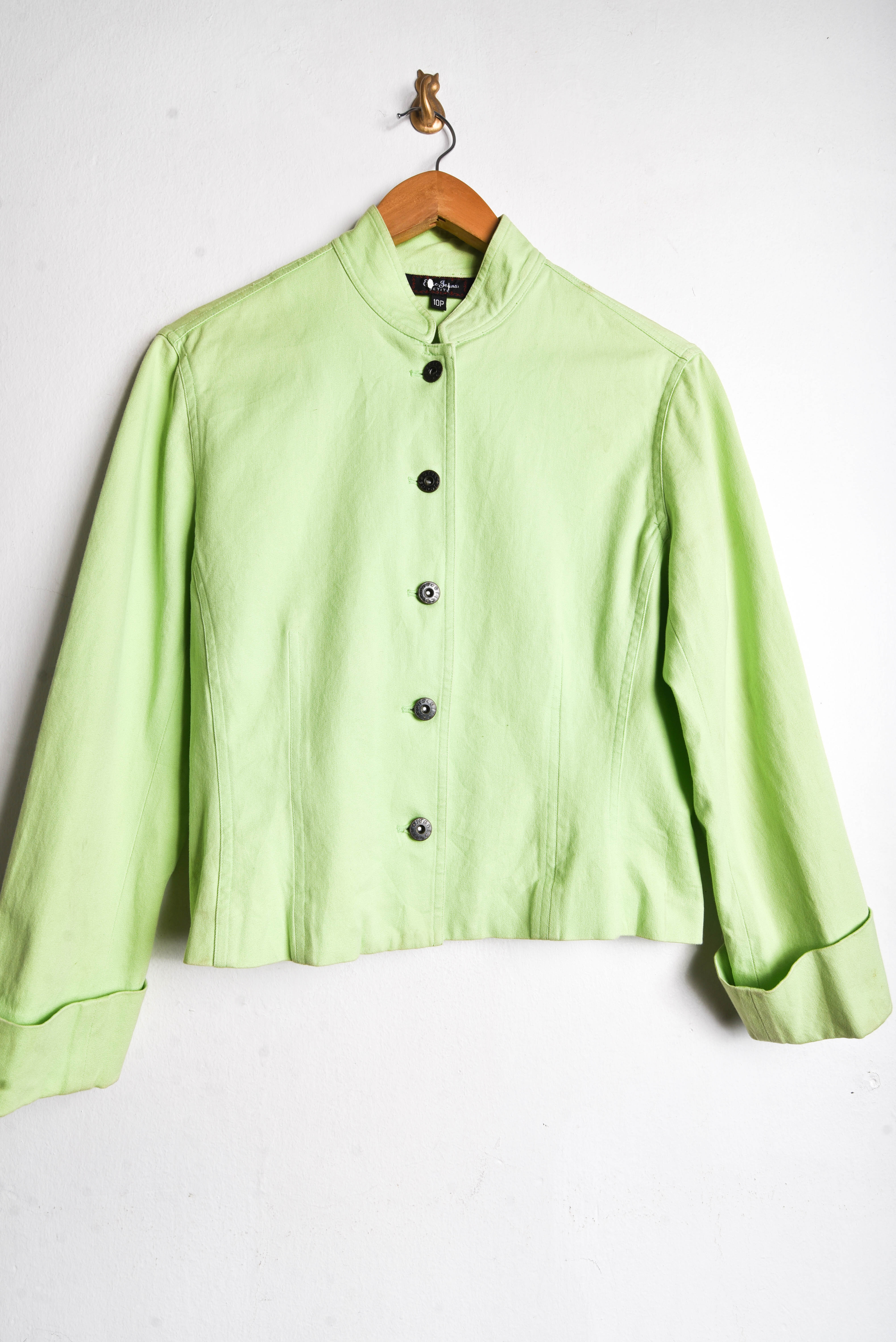 Chaqueta denim verde lima