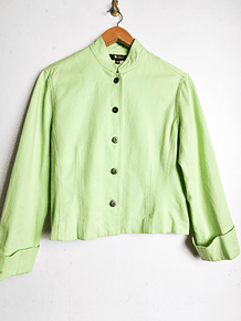 Chaqueta denim verde lima