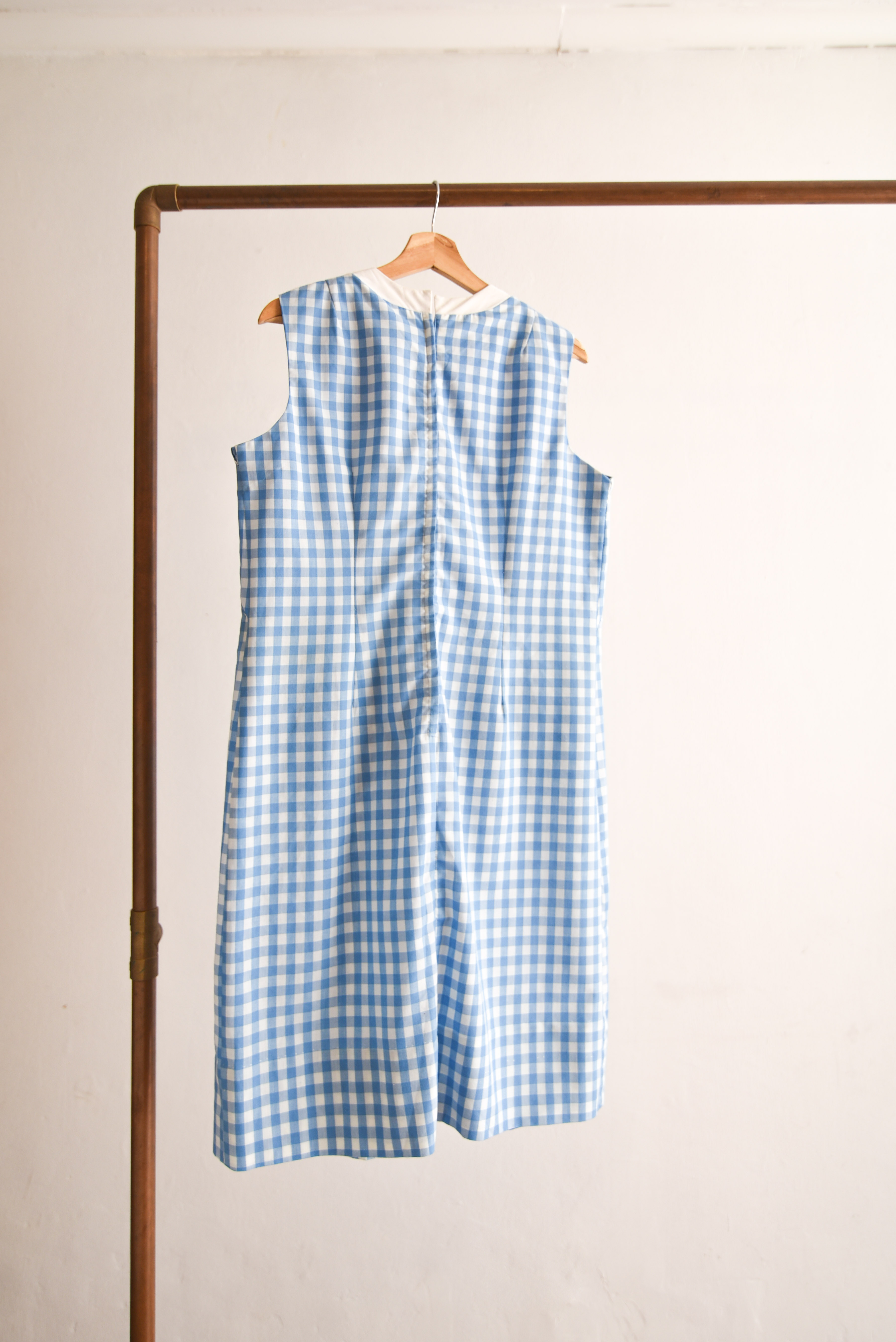 Vestido vintage celeste gingham