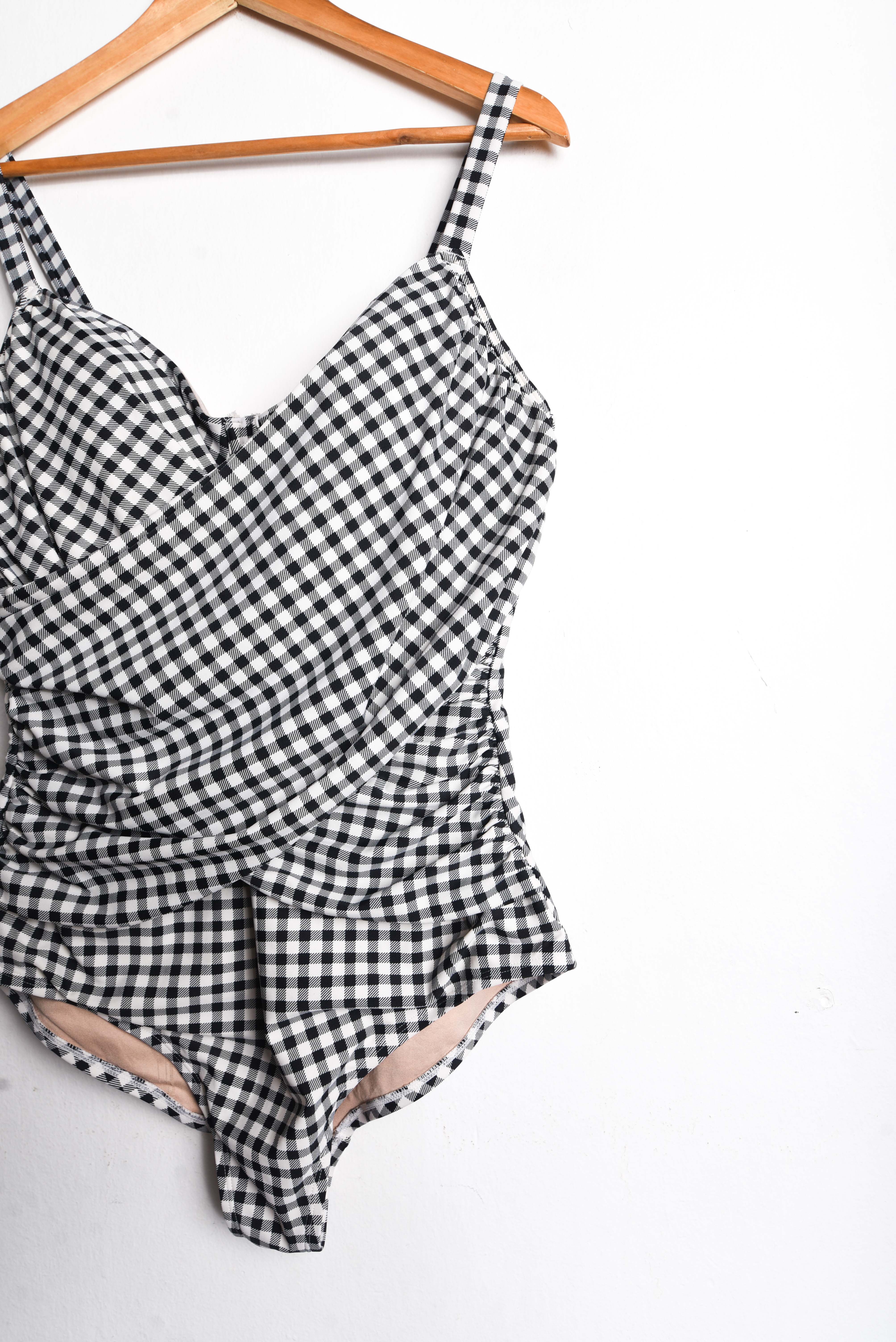 Traje de baño gingham plus size