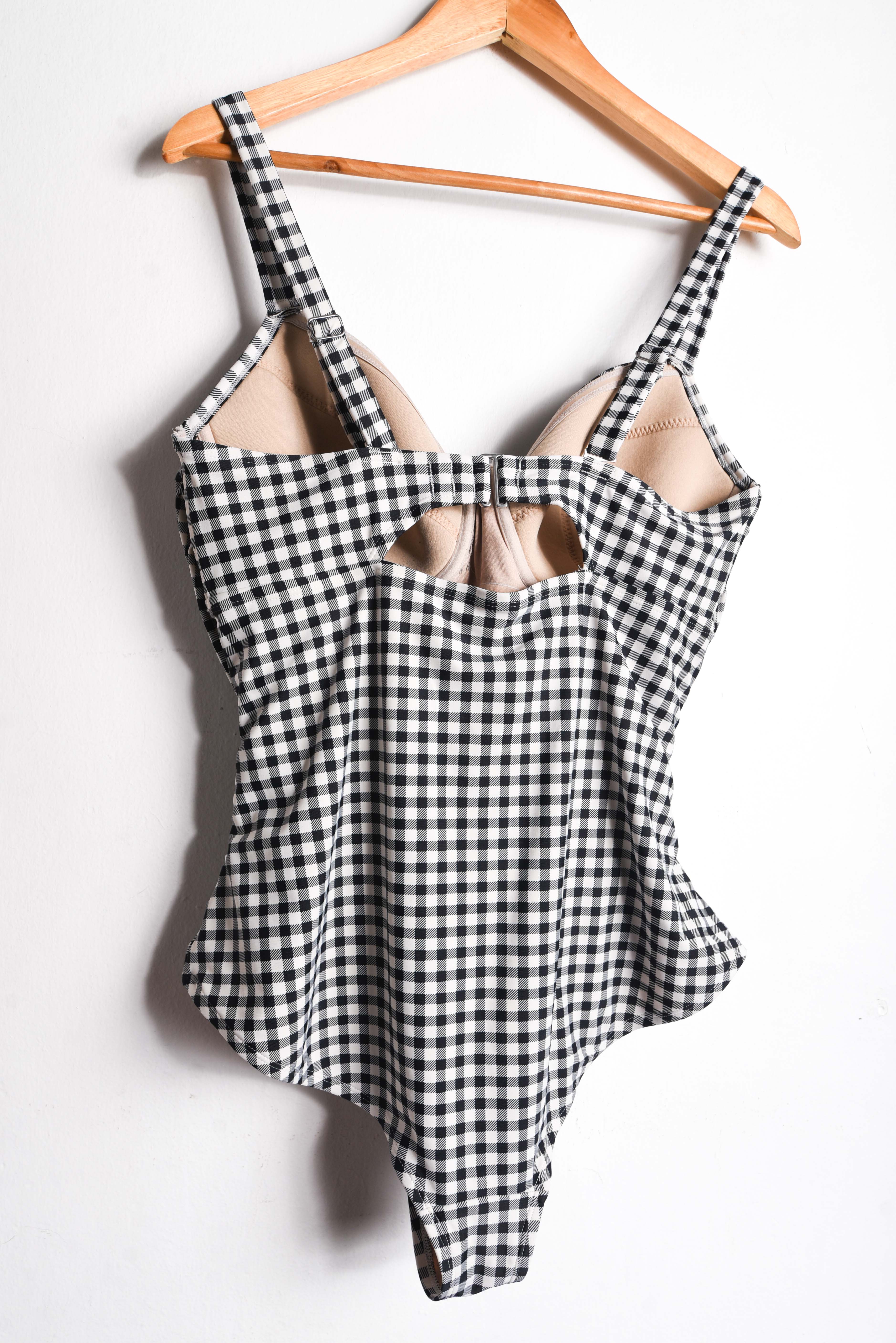 Traje de baño gingham plus size