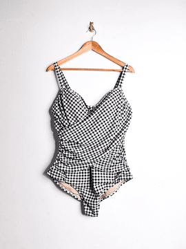 Traje de baño gingham plus size