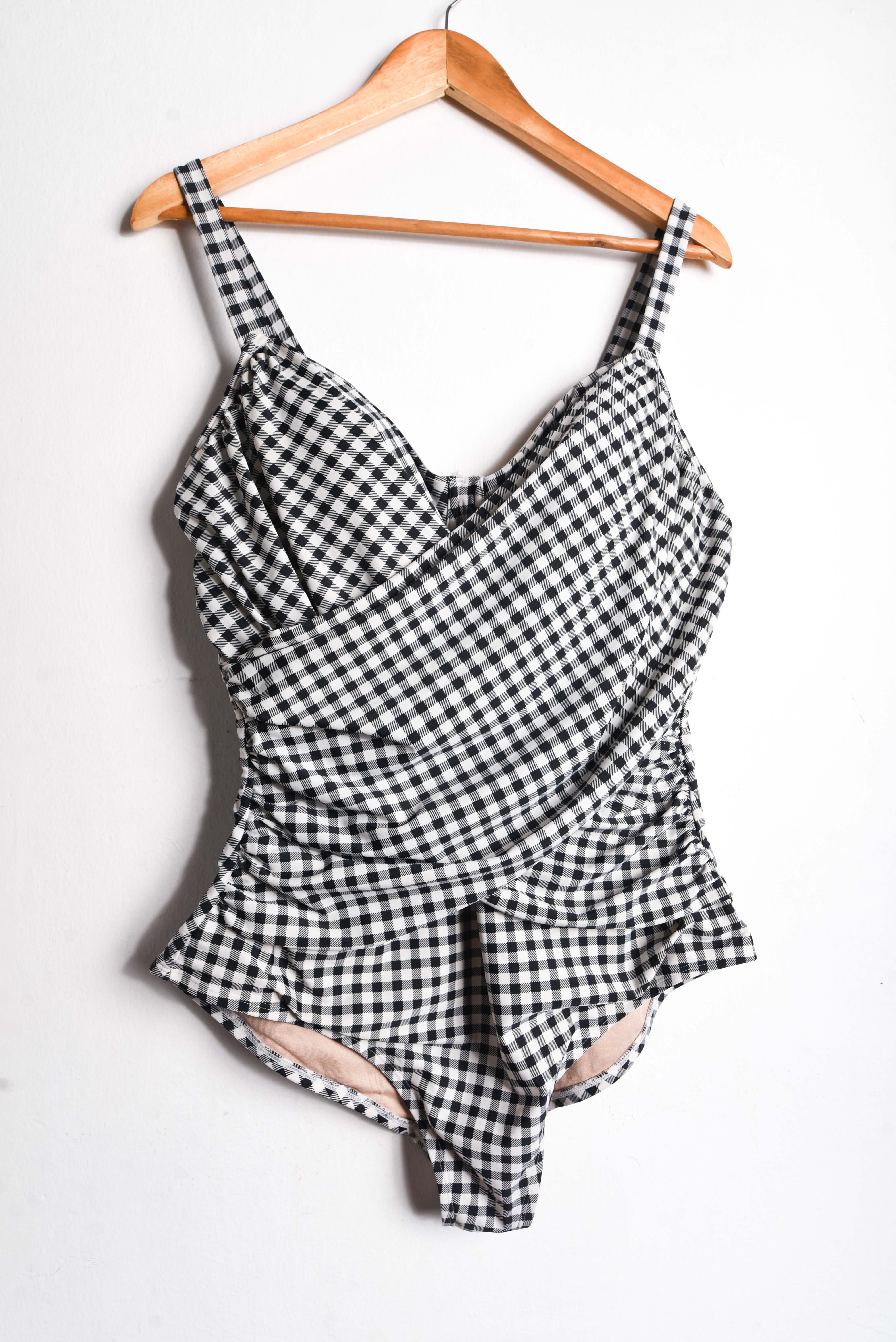 Traje de baño gingham plus size