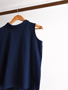 Top azul navy 90s