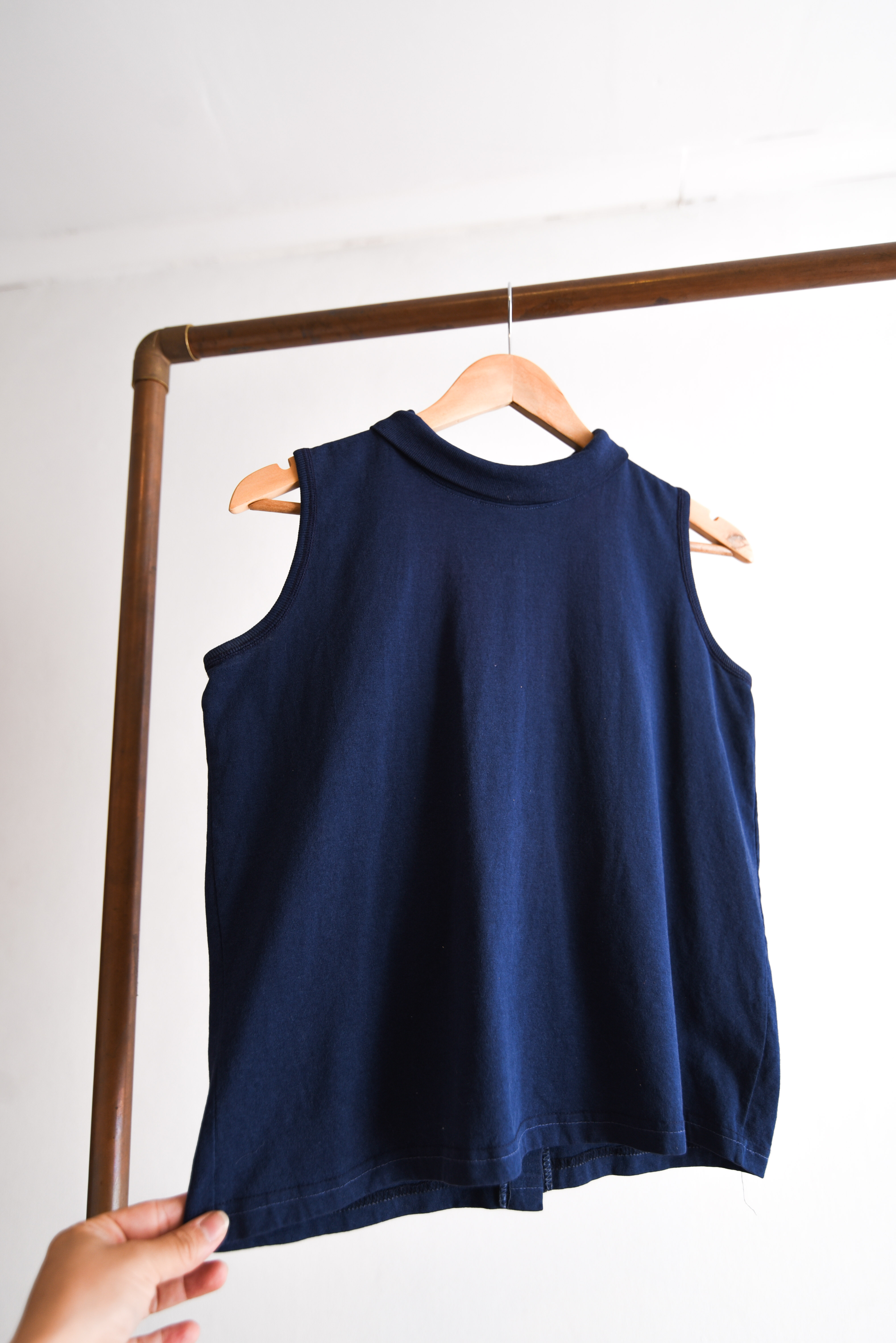 Top azul navy 90s