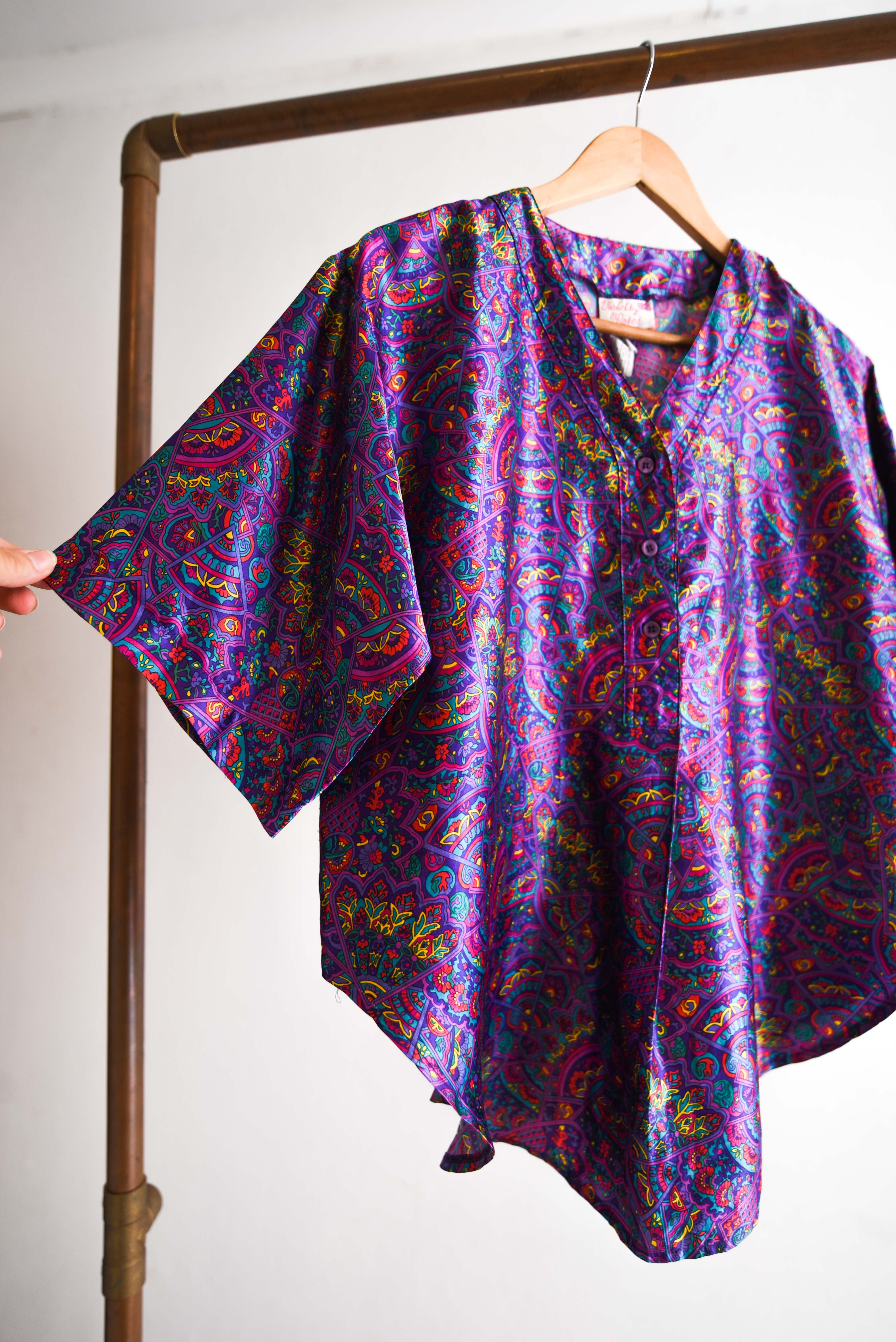 Blusa lencera paisley morada