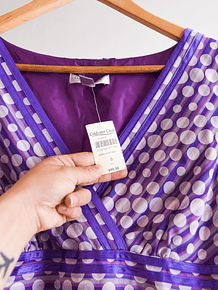 Vestido lila lunares