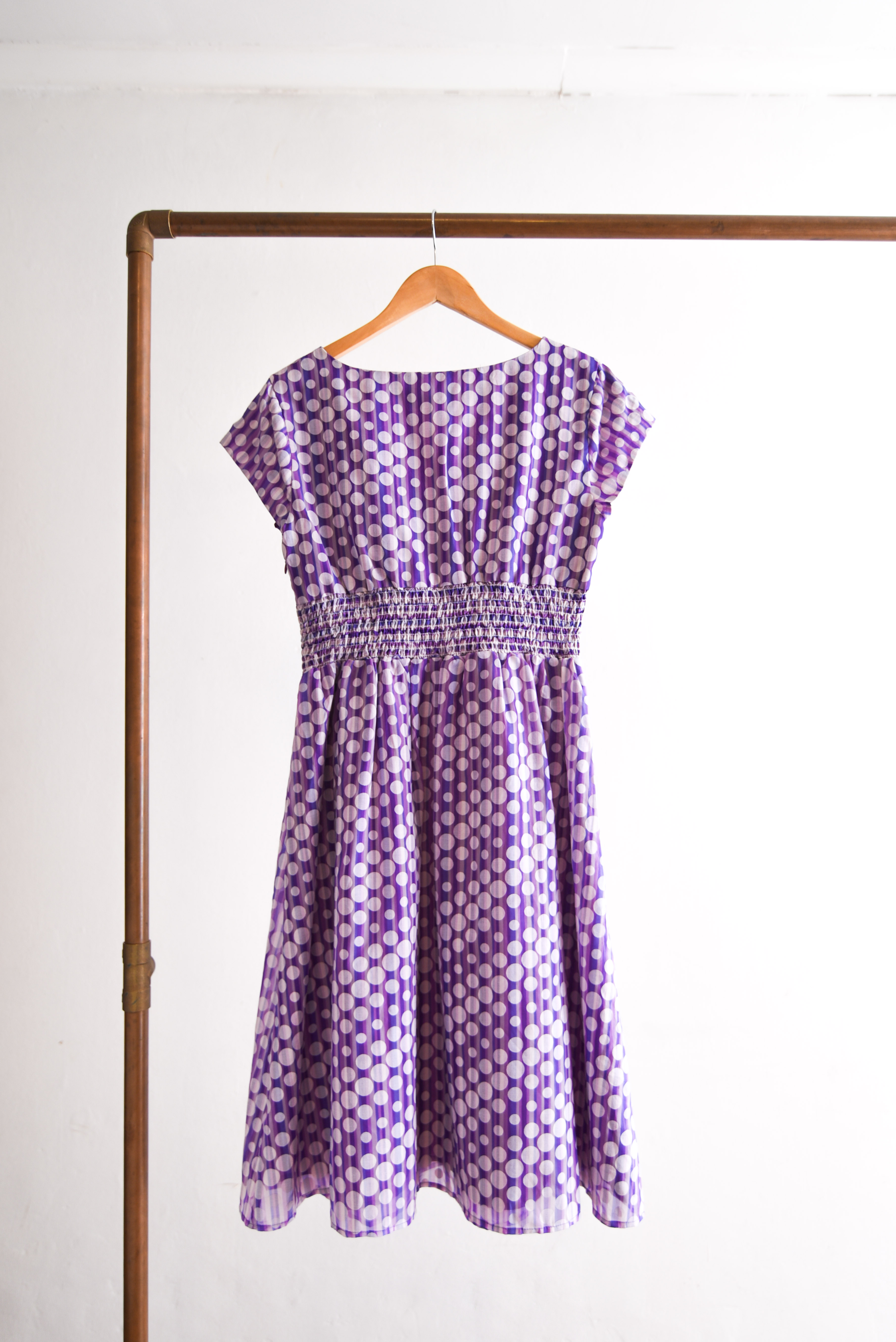 Vestido lila lunares