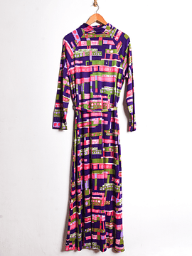 Vestido túnica vintage 1970s