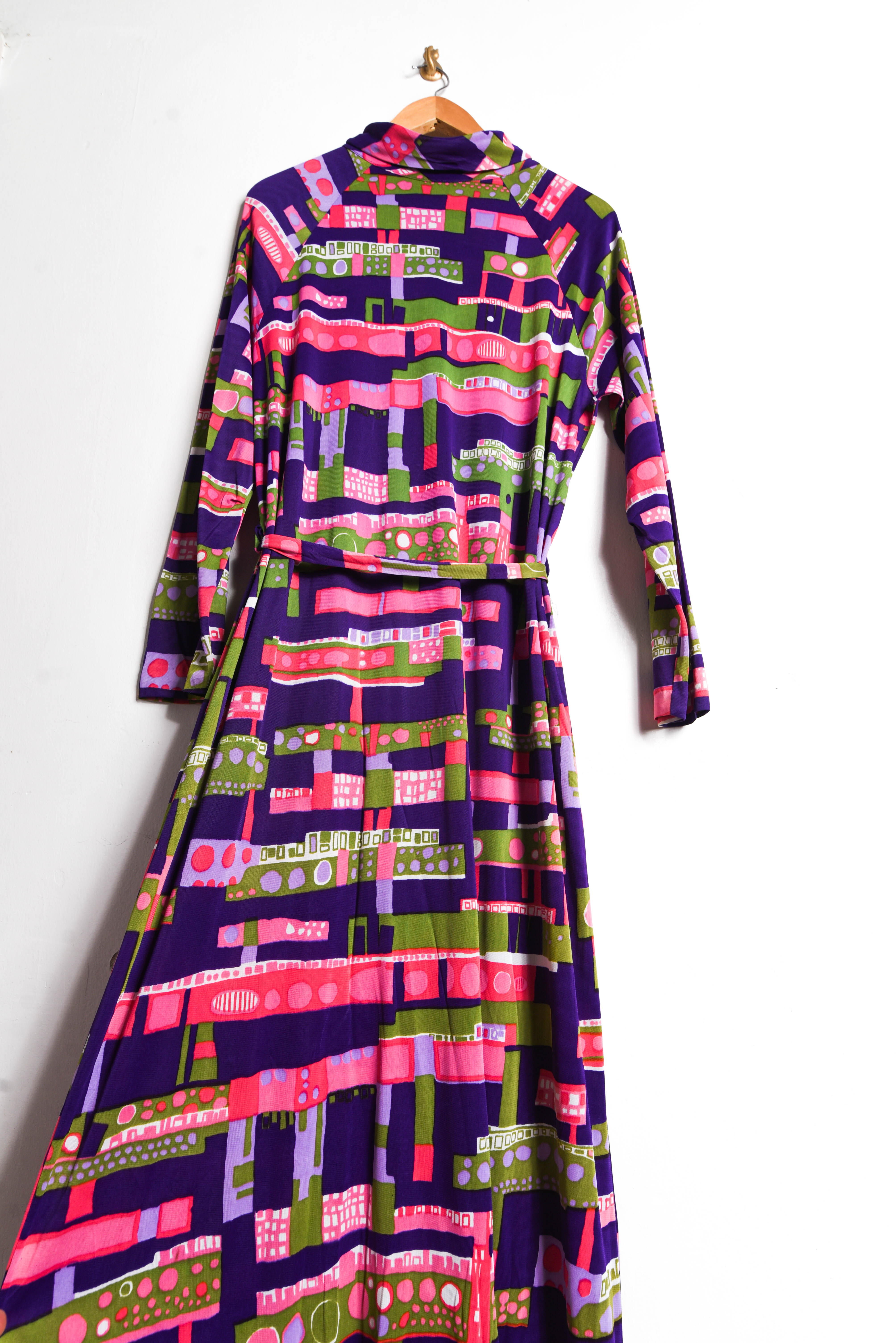 Vestido túnica vintage 1970s