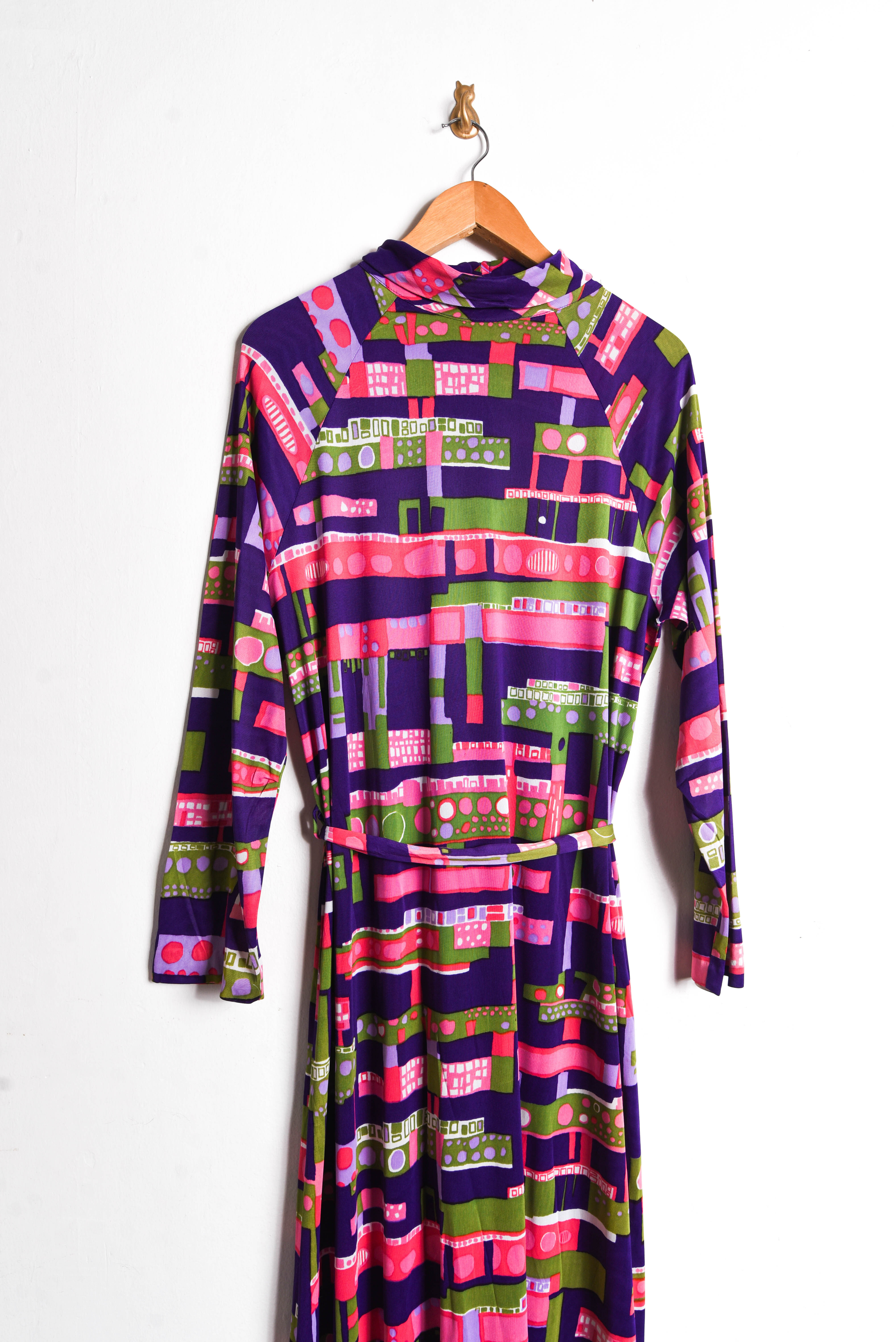 Vestido túnica vintage 1970s