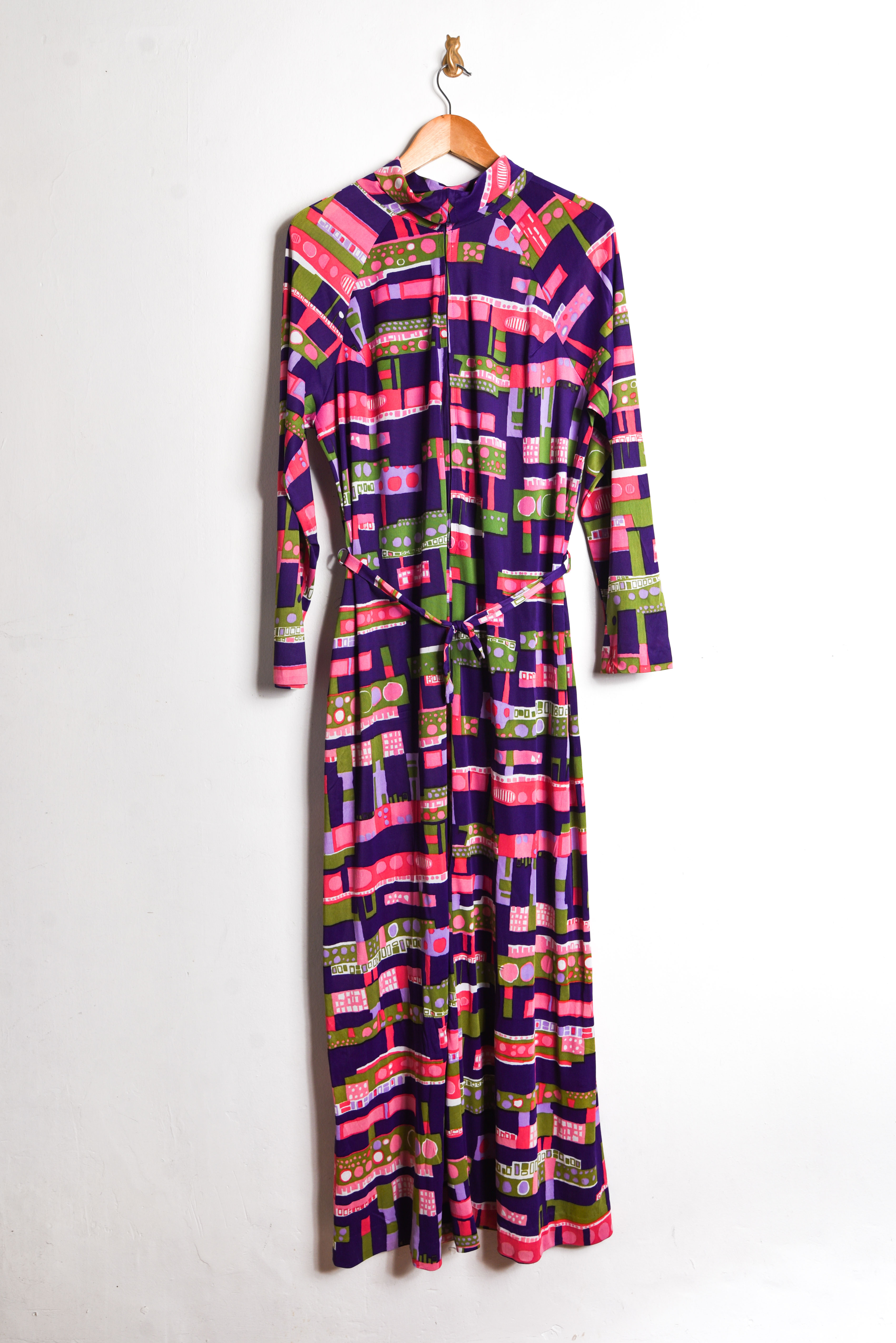 Vestido túnica vintage 1970s