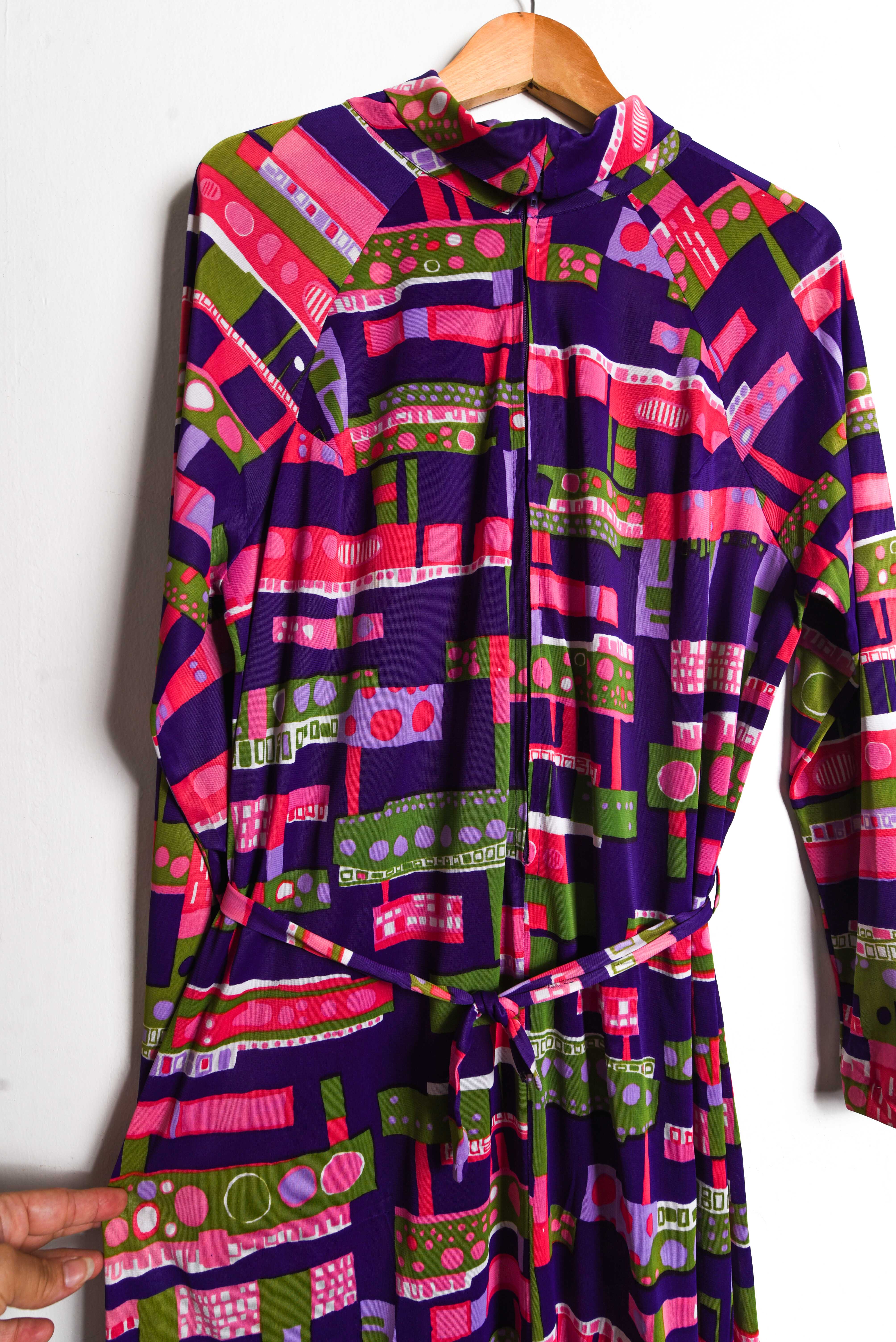 Vestido túnica vintage 1970s