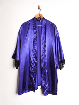 Kimono morado satín