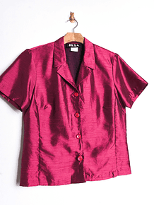 Blusa fucsia tornasol vintage