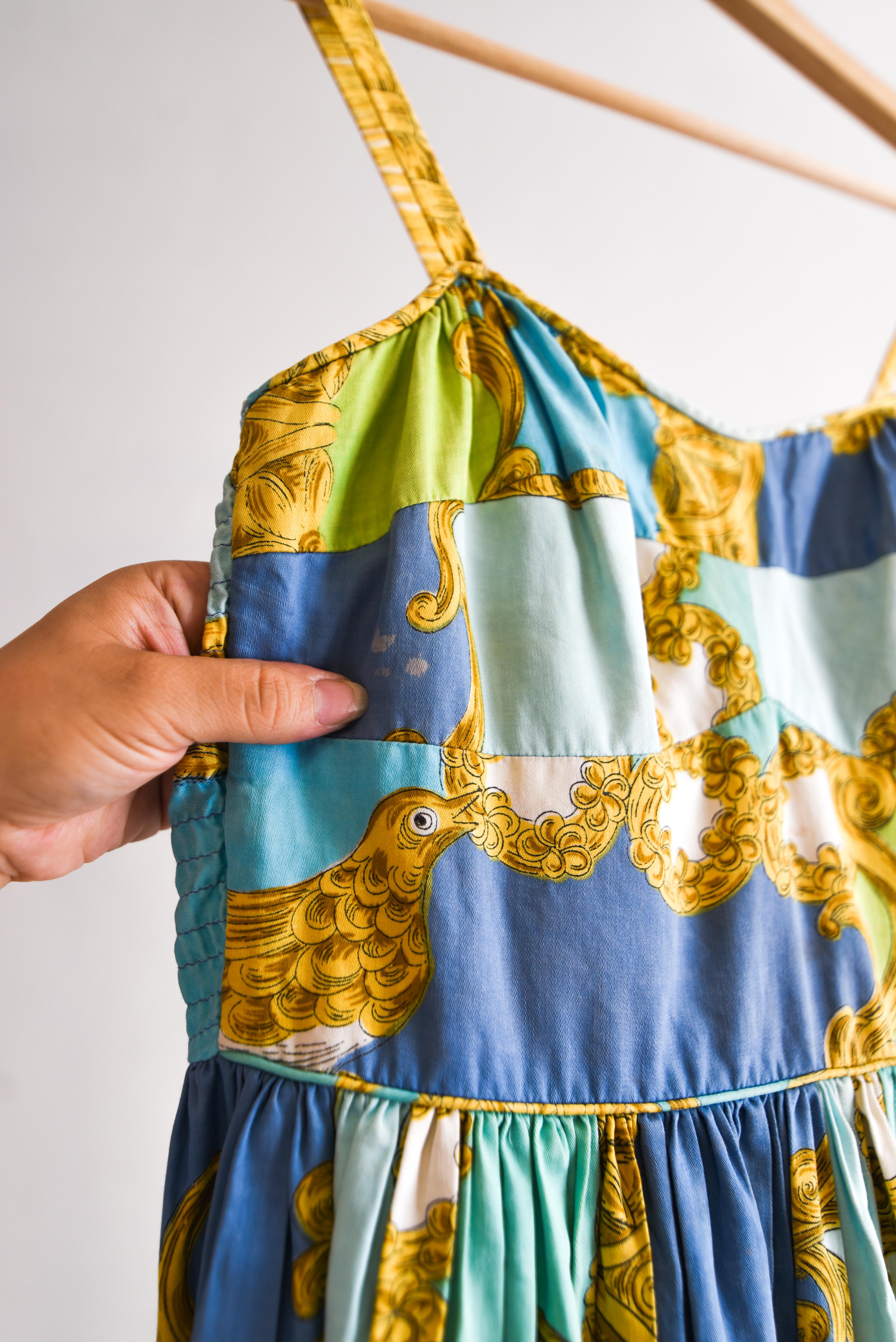 Vestido vintage Hawaii baroque print