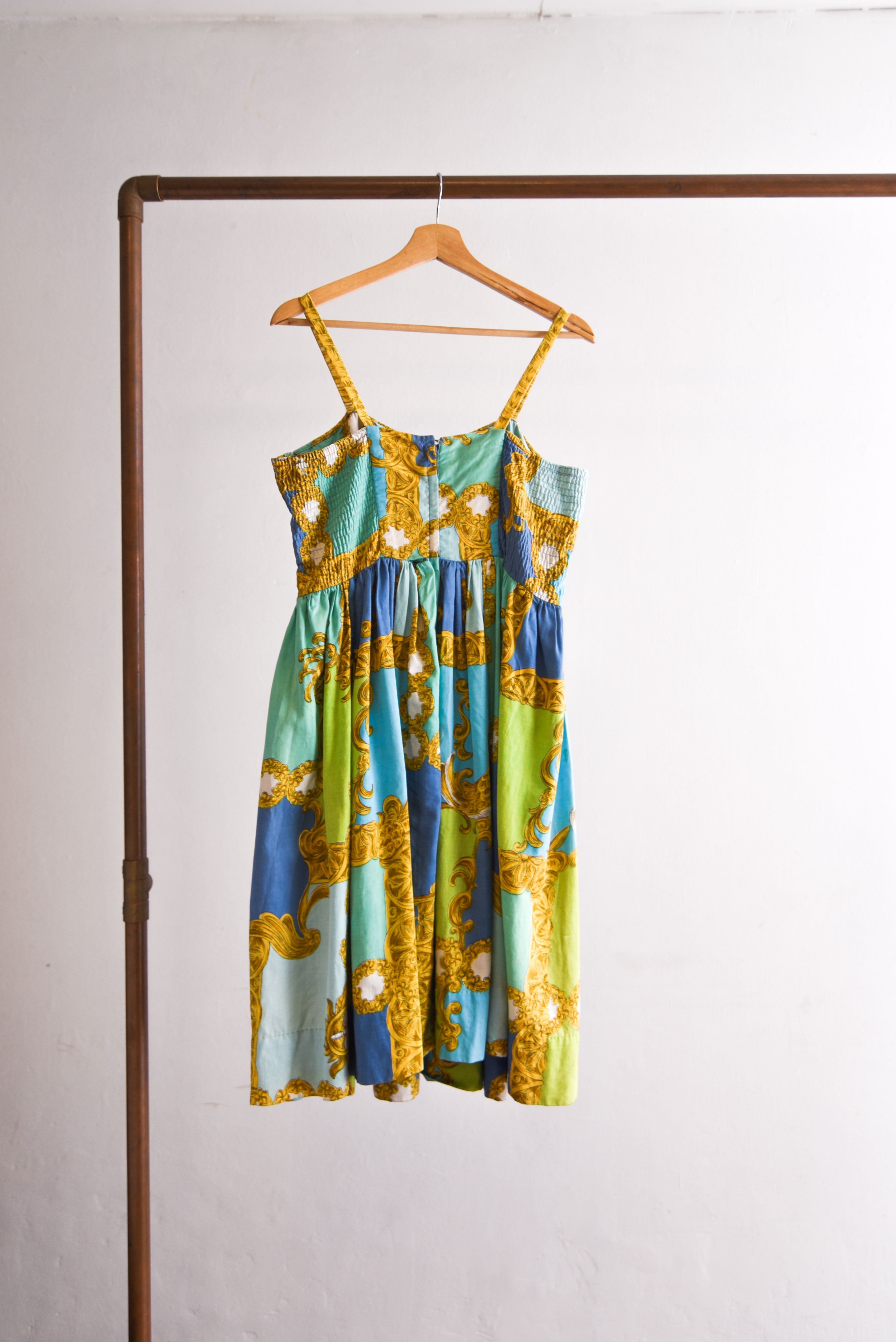 Vestido vintage Hawaii baroque print