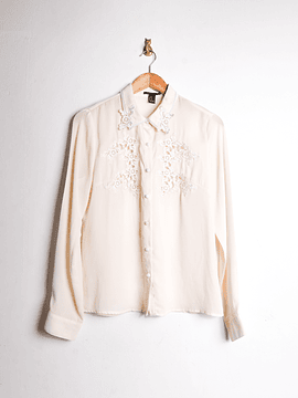 Blusa marfil bordada