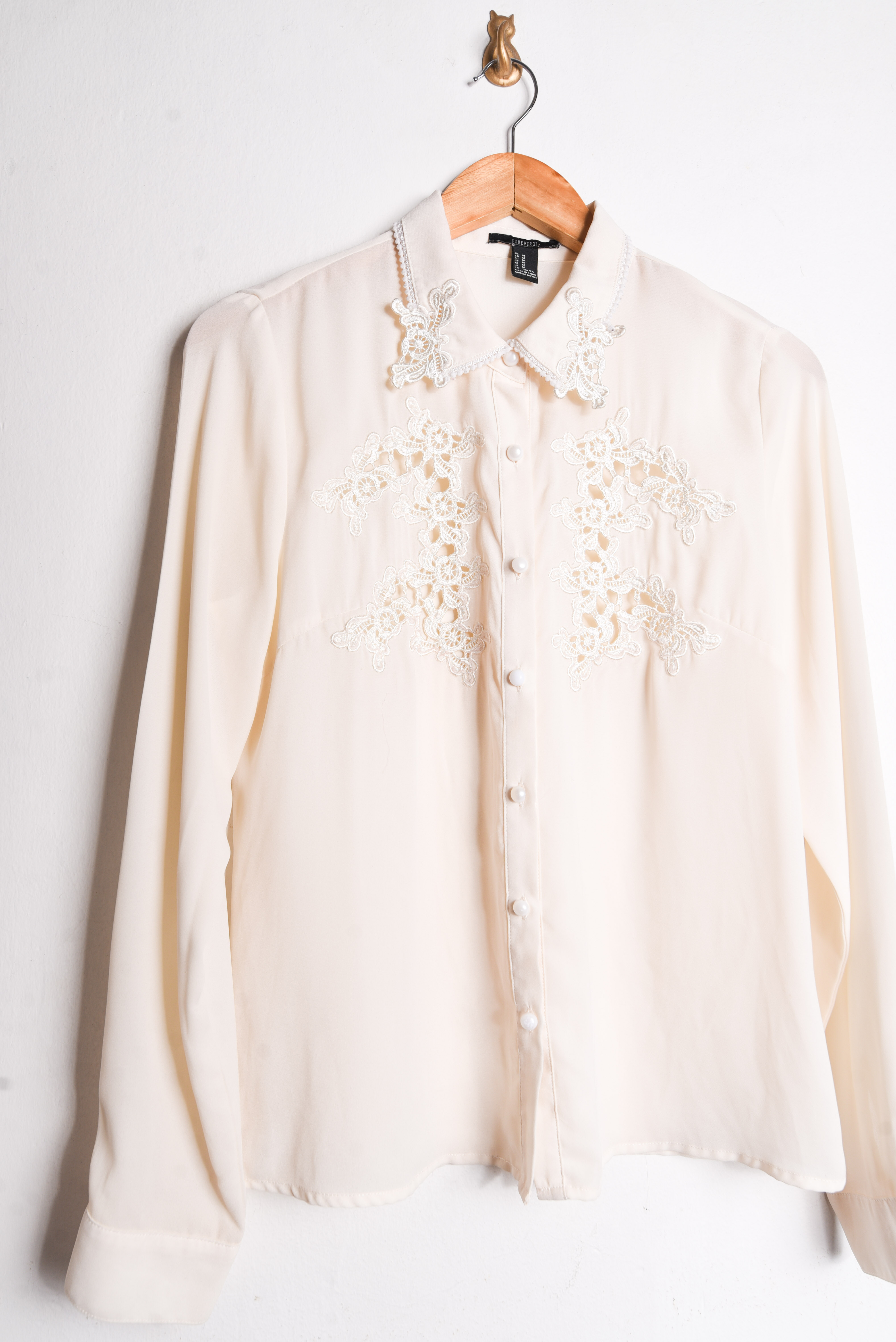 Blusa marfil bordada