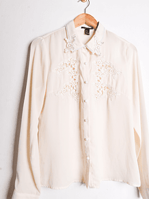 Blusa marfil bordada
