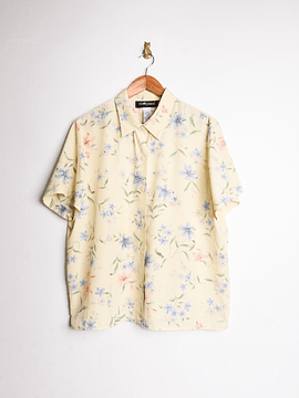 Blusa amarillo pastel flores