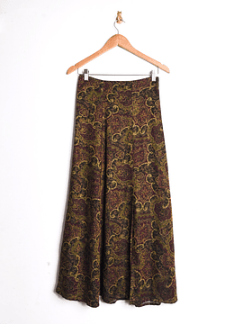 Maxi falda café vintage 90s