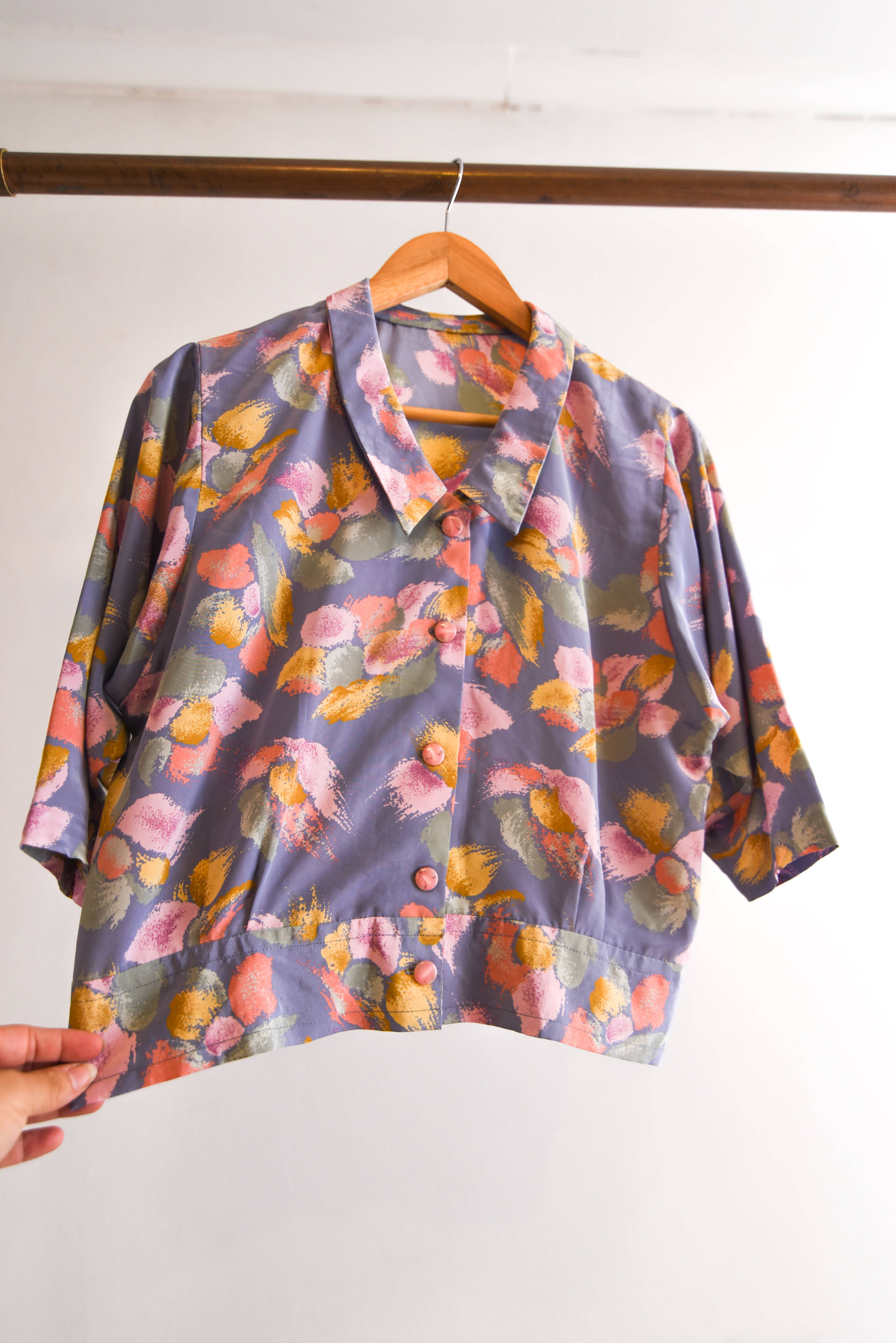 Blusa lila 80s