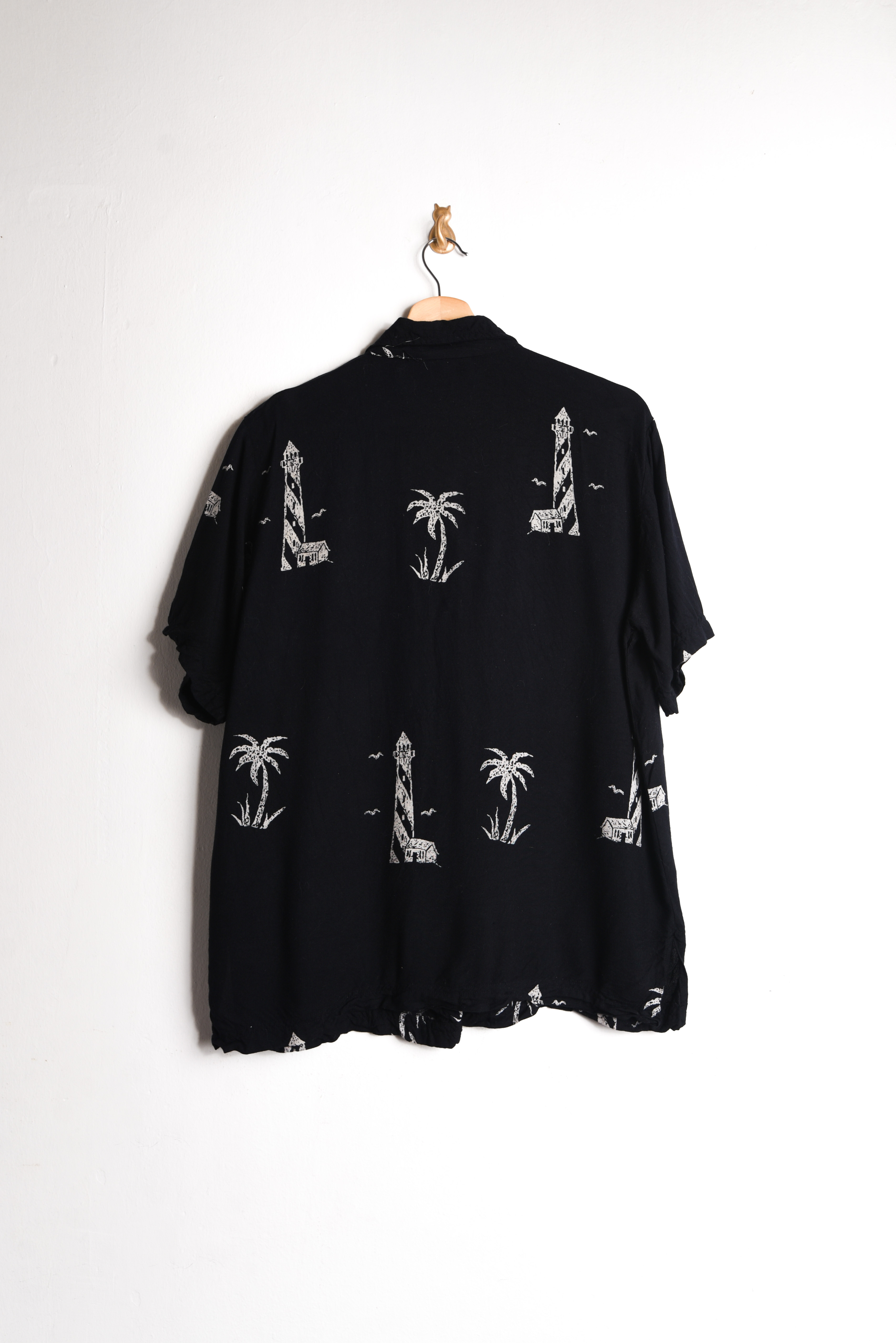 Camisa guayabera negra 90s