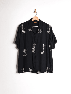 Camisa guayabera negra 90s